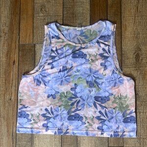 Beyond Yoga Blue and Purple Crop Tank Top